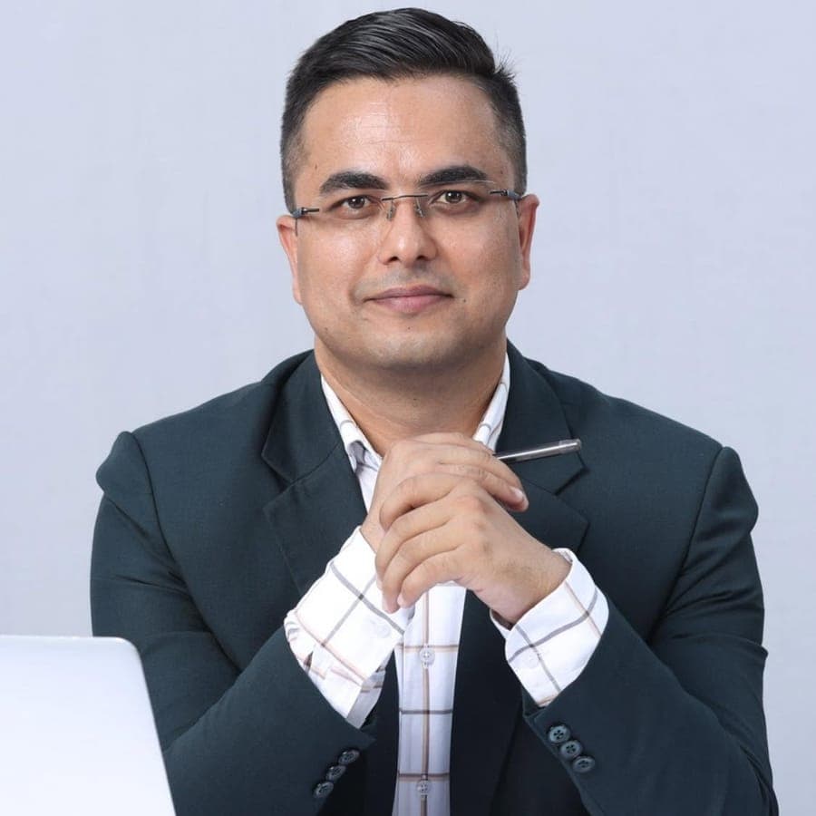 Portrait of Prakash Pandey, Chairman of Orbit International Education